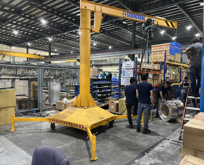 portable mobile jib crane-case